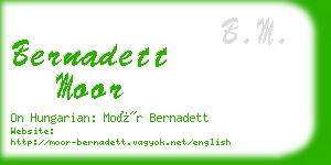 bernadett moor business card